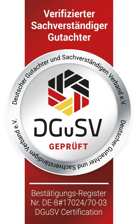 Siegel DGuSV geprüft – Verifizierter Sachverständiger